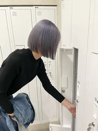 ミディアム カラー 💗モテ髪 ハイトーンあや💗のヘアスタイル