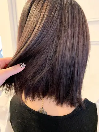 ミディアム カラー 安藤 佑衣のヘアスタイル