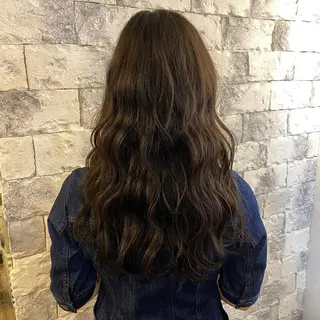 ロング カラー パーマ 美髪矯正 🌈髪質改善 山下のヘアスタイル