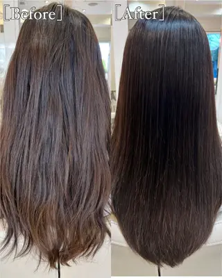 ロング 縮毛矯正 高橋佑のヘアスタイル