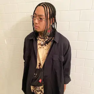 ミディアム カラー パーマ ヘアアレンジ メンズ キッズ ネイル マツエク・マツパ 中元 淳のヘアスタイル