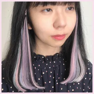 ミディアム カラー パーマ ヘアアレンジ 八巻 晴香のヘアスタイル