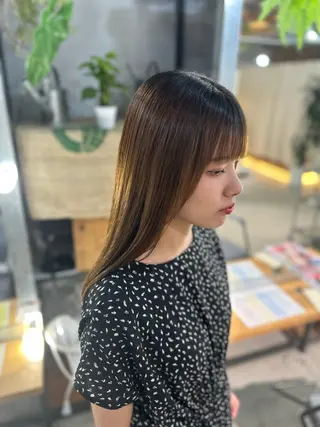 セミロング 溜 一太のヘアスタイル