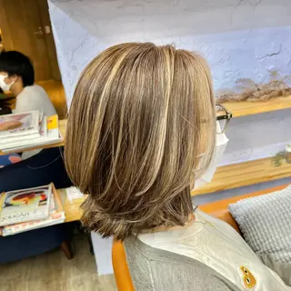 ミディアム ヘアサロンramuuu. 上石神井所属・【デザインカラー】 山口尚紀のヘアスタイル
