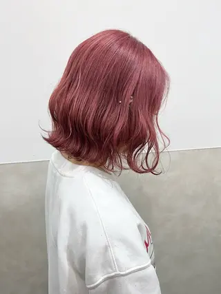 ミディアム カラー 💗モテ髪 ハイトーンあや💗のヘアスタイル