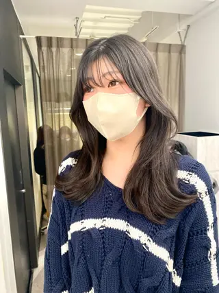 ロング 京都レイヤーカット/ 縮毛矯正/羽柴りくのマツエク・マツパデザイン