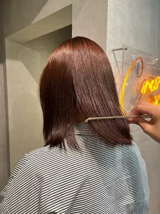 ミディアム カラー 艶ハイトーン/ 輝保🤍✨のヘアスタイル