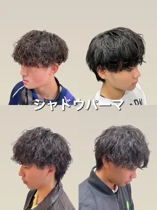 パーマ メンズ 韓国ヘア/シャドウ パーマ大久保🇰🇷のヘアスタイル