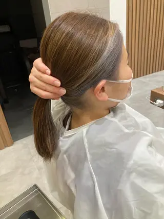 セミロング カラー 一ノ瀬 蘭のヘアスタイル