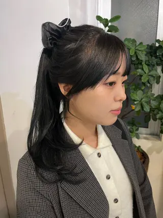 ロング カラー ness 一花のヘアスタイル