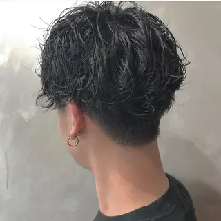 ショート パーマ メンズ CLUTCH天王寺 西藤遥河のヘアスタイル