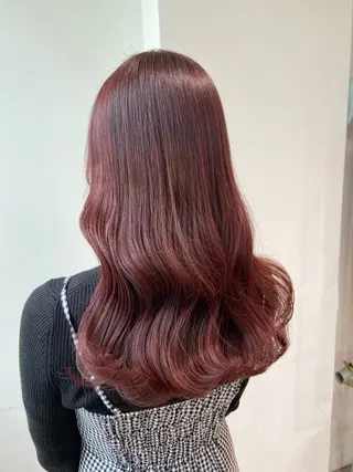 ロング カラー ヘアアレンジ トレンドモテカラー 🩷色落ちまで可愛くのヘアスタイル