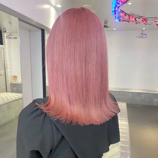 セミロング 🎀推し活カラー/ ピンクカラー/のののヘアスタイル