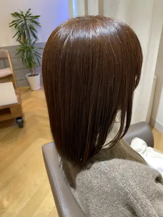 ミディアム カラー 西垣 佳苗のヘアスタイル