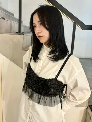 セミロング カラー Kureha/ネイル トレンドヘアのヘアスタイル