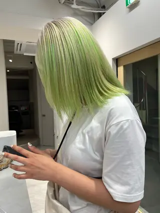 ミディアム ハイトーン/メンズ/ ボブ RINのヘアスタイル