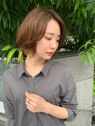 ショート カラー LucksiMie 銀座店所属・【韓国　レイヤー 髪質改善✨】かずのヘアスタイル