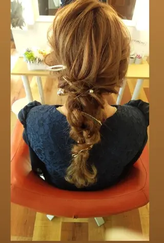 ロング ヘアアレンジ カラー Rarely  beautyのヘアスタイル