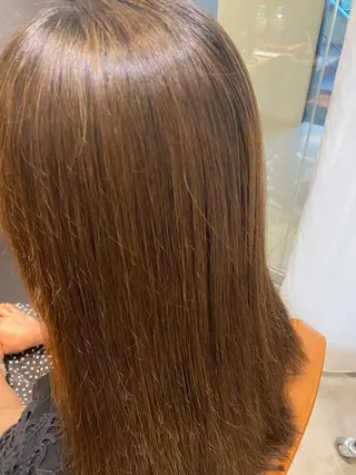 セミロング パーマ 田中 アキオのヘアスタイル