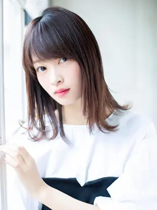 ミディアム 🫧‪縮毛矯正 かとうよしき🫧のヘアスタイル