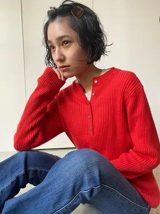 ショート カラー パーマ ヘアアレンジ パーマスタイル🔅 sayacaのヘアスタイル