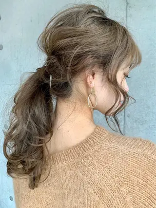 ロング カラー ヘアアレンジ 【赤み消しカラー】 中野浩太のヘアスタイル