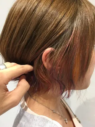ミディアム カラー 寺内 紳悟のヘアスタイル