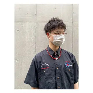 パーマ メンズ 菊池大一 溝の口パーマのヘアスタイル