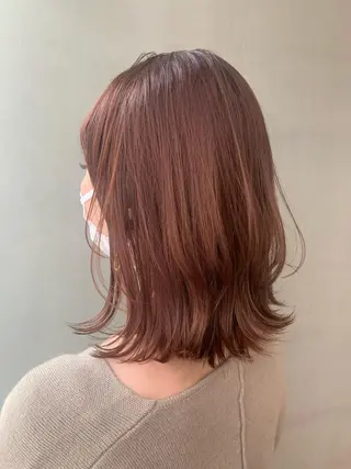 ミディアム カラー パーマ ヘアアレンジ メンズ キッズ ネイル マツエク・マツパ SALOWIN梅田茶屋町店所属・ウルフレイヤーカット /チヒロのヘアスタイル