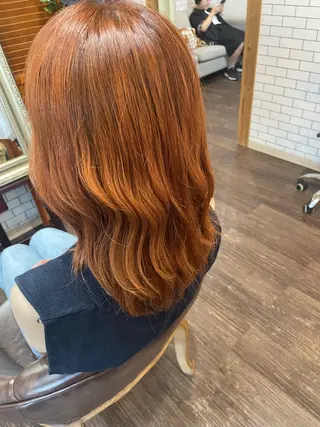 セミロング 髪質改善カラー🫧 菜のはのヘアスタイル