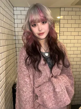 ロング 🎀ハイトーン カラー/宮澤　希🎀のヘアスタイル