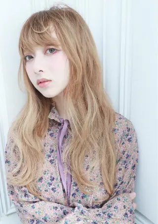 ロング カラー ヘアアレンジ エクステの神様 ▫️原島ユウヤ▫️のヘアスタイル