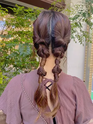 ロング ヘアアレンジ i MA ヘアスタジオ所属・勝野 麻美のヘアスタイル