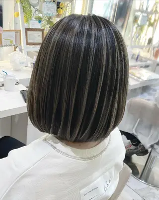 ミディアム カラー ＡＳＨ 大宮のヘアスタイル
