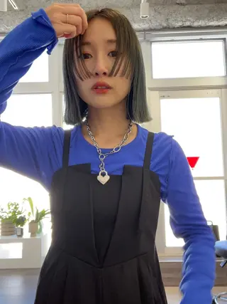 ショート カラー ヘアアレンジ umu.［韓国ヘア /レイヤーカット］のヘアスタイル