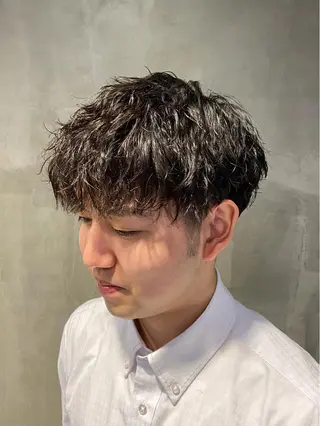ショート パーマ メンズ Agu hair lore沼館店所属・八戸パーマ/メンズパ ーマ/シンゴ。のヘアスタイル
