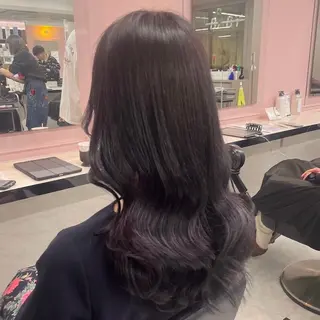 ロング カラー ヘアアレンジ 🫧透明感ラベンダー 似合わせ🫧あい🫧のヘアスタイル