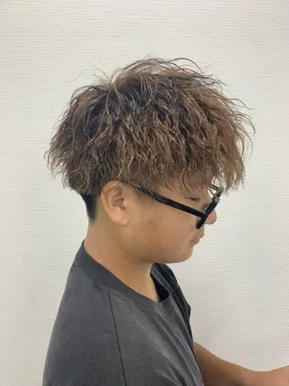 ショート カラー パーマ メンズ ⚡️メンズ特化⚡️ RYUKIのヘアスタイル