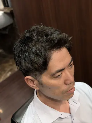 ショート パーマ メンズ ヒロ銀座青山店所属・森本 ミクのヘアスタイル