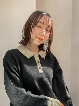 ショート カラー パーマ＊ 顔まわり似合わせのヘアスタイル