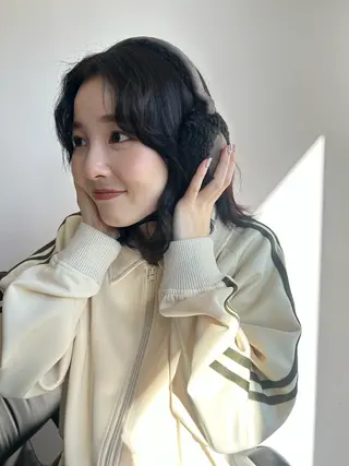 ミディアム パーマ 小川真歩/パーマ /暖色オリーブのヘアスタイル