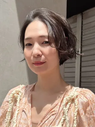 ショート パーマ オオバ リュウ /ショート、ボブ推しのヘアスタイル