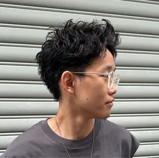 ショート パーマ メンズ GO TODAY シェアサロン心斎橋edel店所属・【メンズ特化美容師】 岩城　昇悟のヘアスタイル