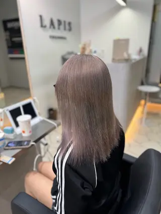 セミロング カラー Lapis シオンのヘアスタイル