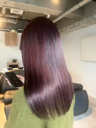 セミロング メンズカット ワンカラー🫧のヘアスタイル
