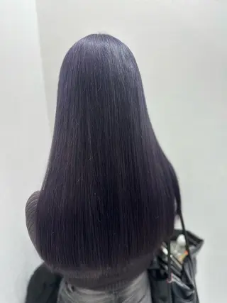 ロング カラー ヘアアレンジ 🫧透明感ラベンダー 似合わせ🫧あい🫧のヘアスタイル