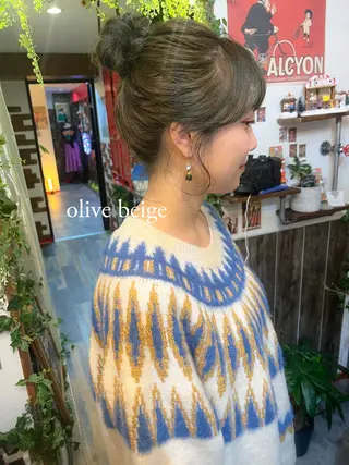 ミディアム カラー ヘアアレンジ カラーパティシエ facce🌼ikoのヘアスタイル