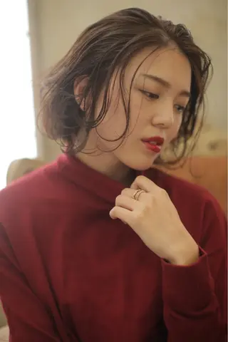 ショート カラー パーマ シールエクステ⭐️ オオミタクヤのヘアスタイル