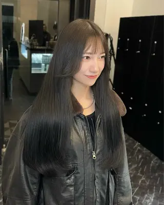 ロング カラー ぱっつんボブ☆メンズ カットYUTOのヘアスタイル