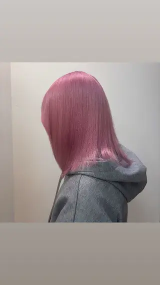 ミディアム ☘️かわいいハイトー ン☘️nonokaのヘアスタイル